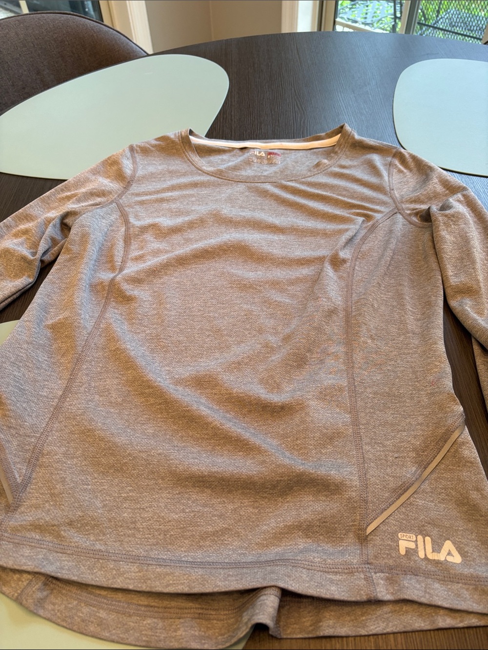 Fila Women's Long-Sleeve Athletic Top in Heather Gray